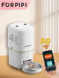 4L Automatic Cat Feeder Pet Smart 5G WiFi Cat Food Kibble Dispenser Remote Control Auto Feeder For Cat Dog Dry Food Accessories