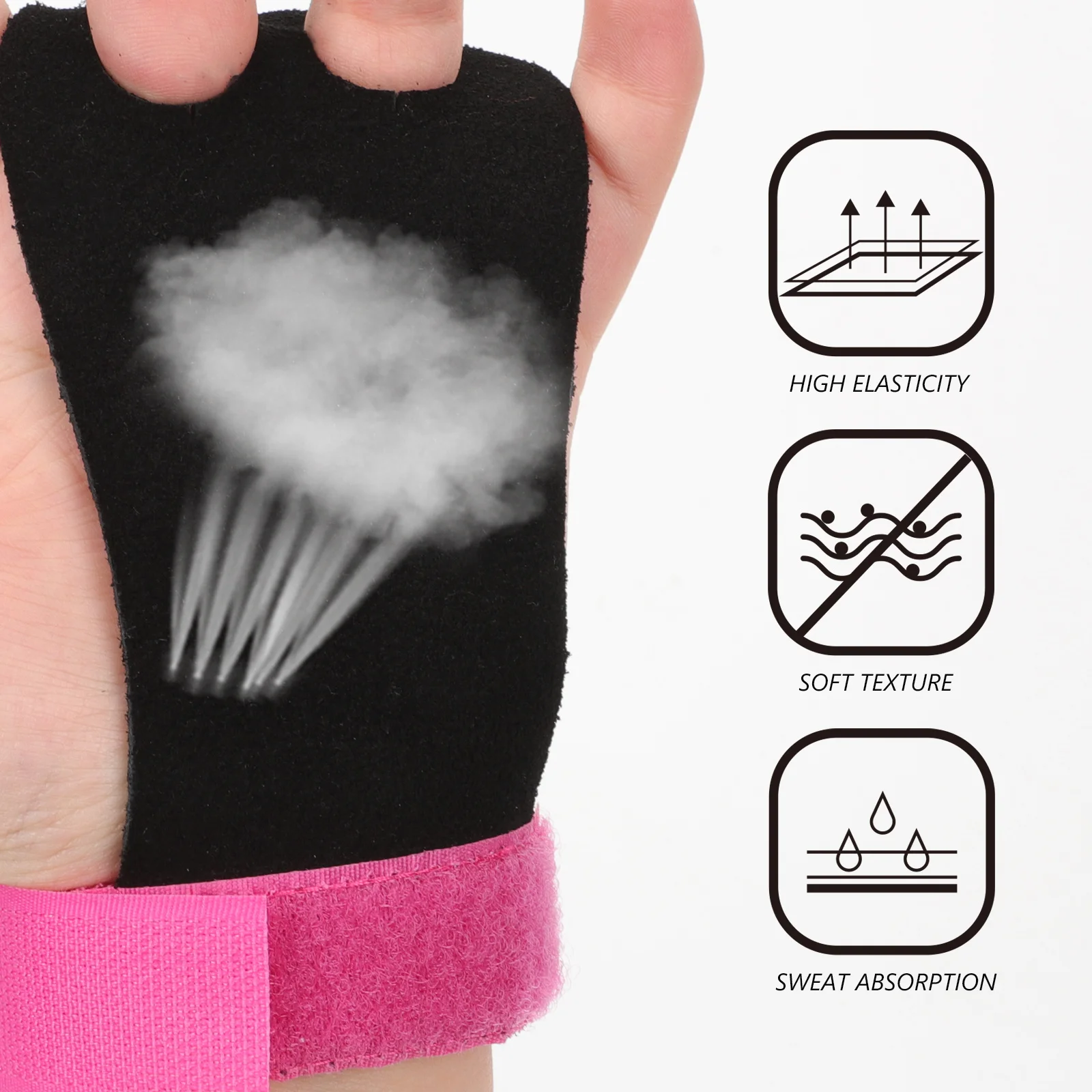 

1Pair Non-Slip Weight Lifting Gloves High Elasticity Open Gloves for Gym Cycling Mountaineering