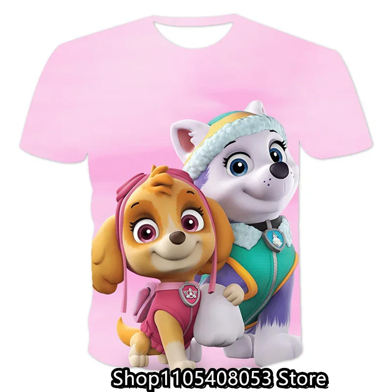 PAW Patrol toy dog Kids Clothing Tops Boy T-shirt 3D Print pat patrouille T Shirts Anime Short Sleeve Baby Child Birthday Gift