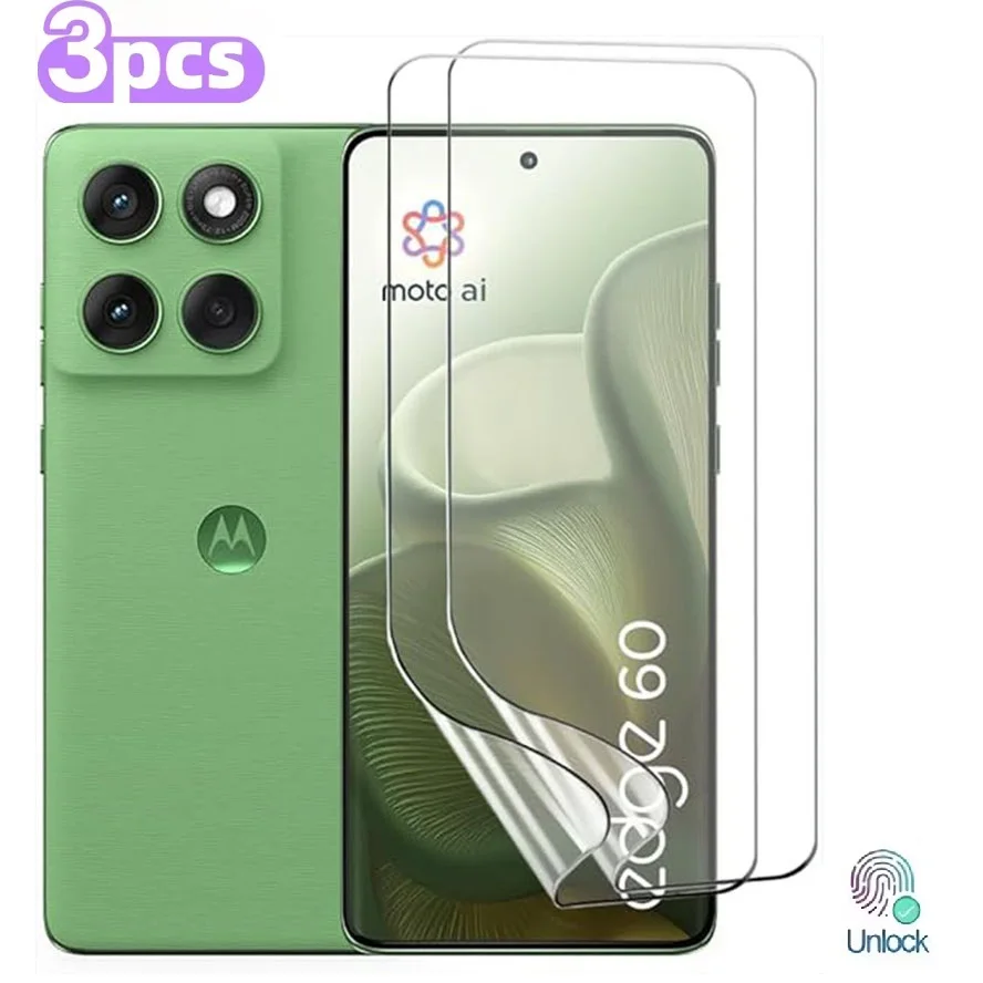 3 Stück Hydrogel-Folie für Motorola Moto Edge 60 Fusion Displayschutzfolie