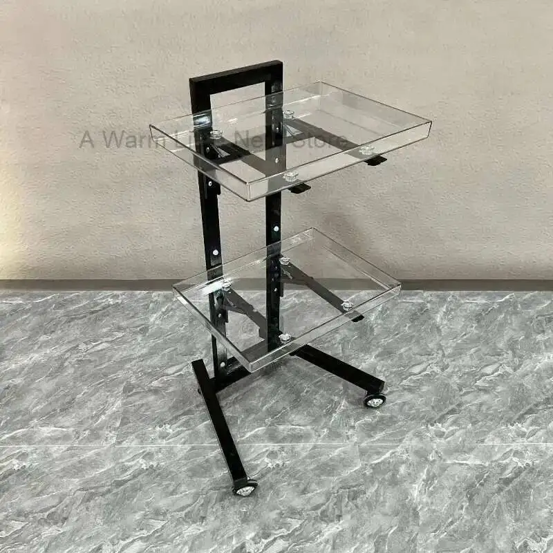 

Trolley Cart Aesthetic Organizer Auxiliary Cart Folding with Wheels Salon Trolley Furniture for Beauty Salon Chariot Organizer