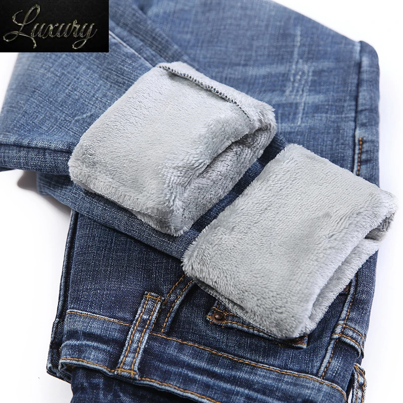 

Winter Thick Velvet Women High Waist Skinny Jeans Simple Fleece Warm Slim fit Stretch Ladies Casual Denim Pencil Pants