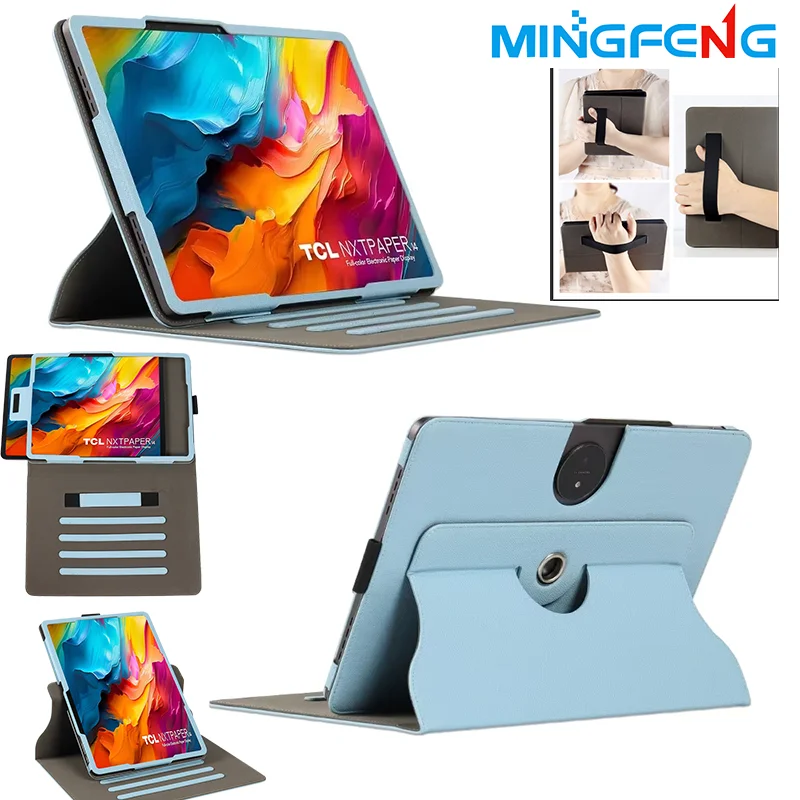 

Mingfeng, вращение на 360 градусов, чехол для TCL NXTPAPER 14, 9491G, 14,3 дюйма, магнитный чехол для планшетного ПК с ремешком на руку 2024