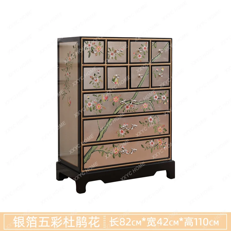 AA Locker Living Room Painted Decorative Solid Wood Storage Drawer Cabinet