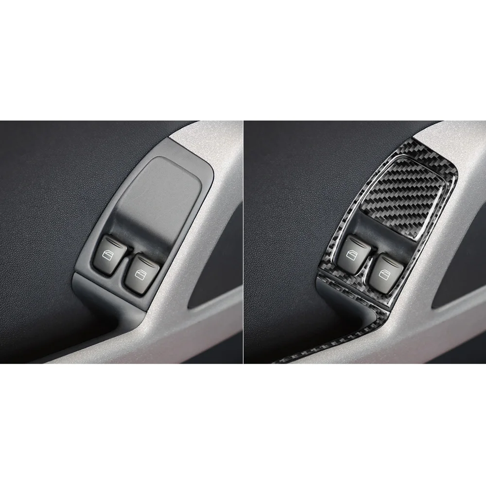Center CD Gear Shift Copilot Storage Box Handle Panel Carbon Fiber Interior Trim Sticker For Benz Smart W451 Fortwo 2011-2015