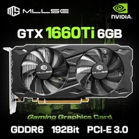 MLLSE GTX 1660Ti 6GB Graphics Card GDDR6 192 Bit PCI-E 3.0x16 8Pin NVIDIA GPU Gtx 1660ti Gaming Video Card Placa De Vide