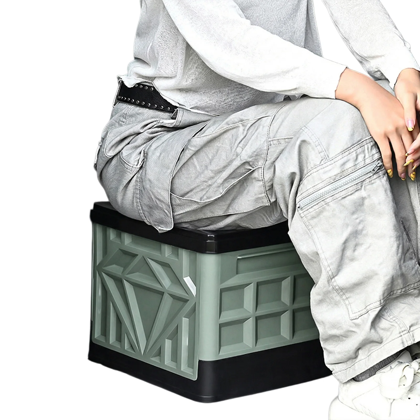 Folding Camping Toilet for Adults & Kids Travel Toilet with Lid & Reusable for Camping Travel Outdoor Car RV & Emergency Use