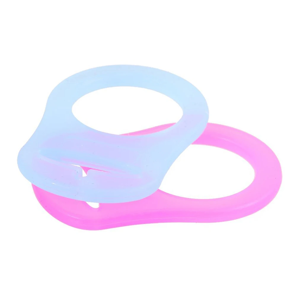 

10pcs Silicone Pacifier Clips Holders For Silicone Pacifier Clip Button Style Adapters Light Blue