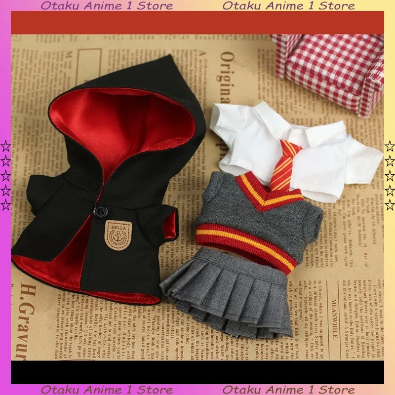 5 Teile/satz Labubu Schule der Magie Anzug Nette Magische Umhang Uniform Mini Plüsch Puppe Kleidung Outfit Mode Puppe Zubehör Geschenke