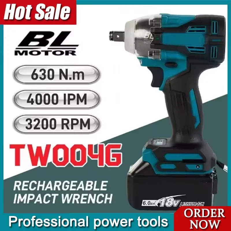 TW004G 630N.m فرش مفك آلة مفك كهربائي لاسلكي قابلة للشحن الحفر سائق صالح ماكيتا لبطارية 18 فولت #1