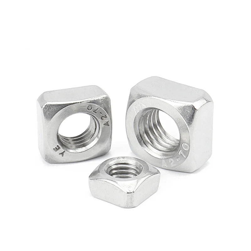 304/316 Stainless Steel Square Nuts M3 M4 M5 M6 M8 M10 M12 Metric Nut Din557