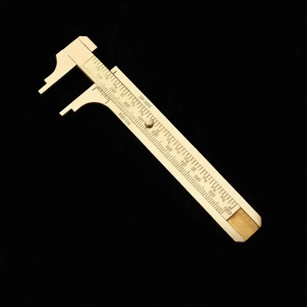 Compact Digital Vernier Caliper Pure Copper Measuring Instrument For Jewelry Walnut Crafting Accurate Hand Tool
