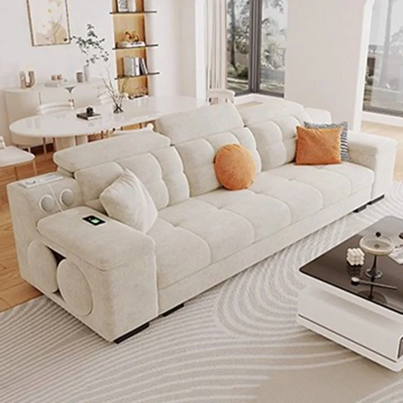 

White Cream Living Room Sofas Accent Aesthetic Modern Unique Unique Living Room Sofas Decoration Muebles Lounge Suite Furniture
