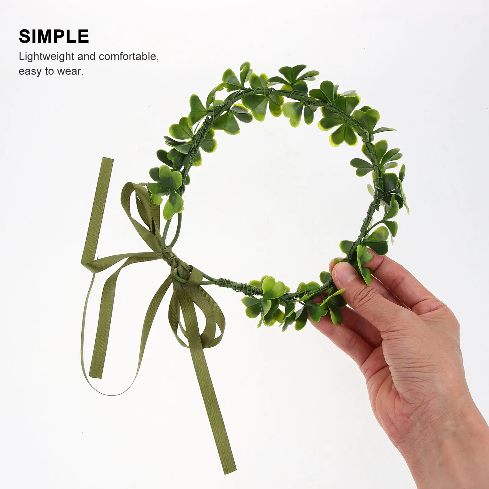 

Гавайский венок-повязка на голову с искусственными листьями, модный дизайн в стиле феи, повязка на голову для свадьбы, украшение для волос для детей