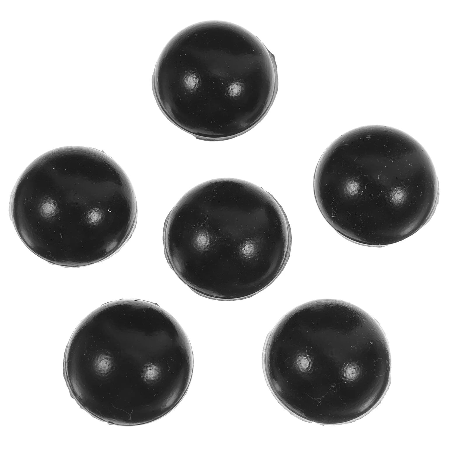 6 Pcs Plug Hollowing Drum Rubber Stopper Ethereal Supports Foot Pads Floor Mat Tongue Accessories Black Bottom