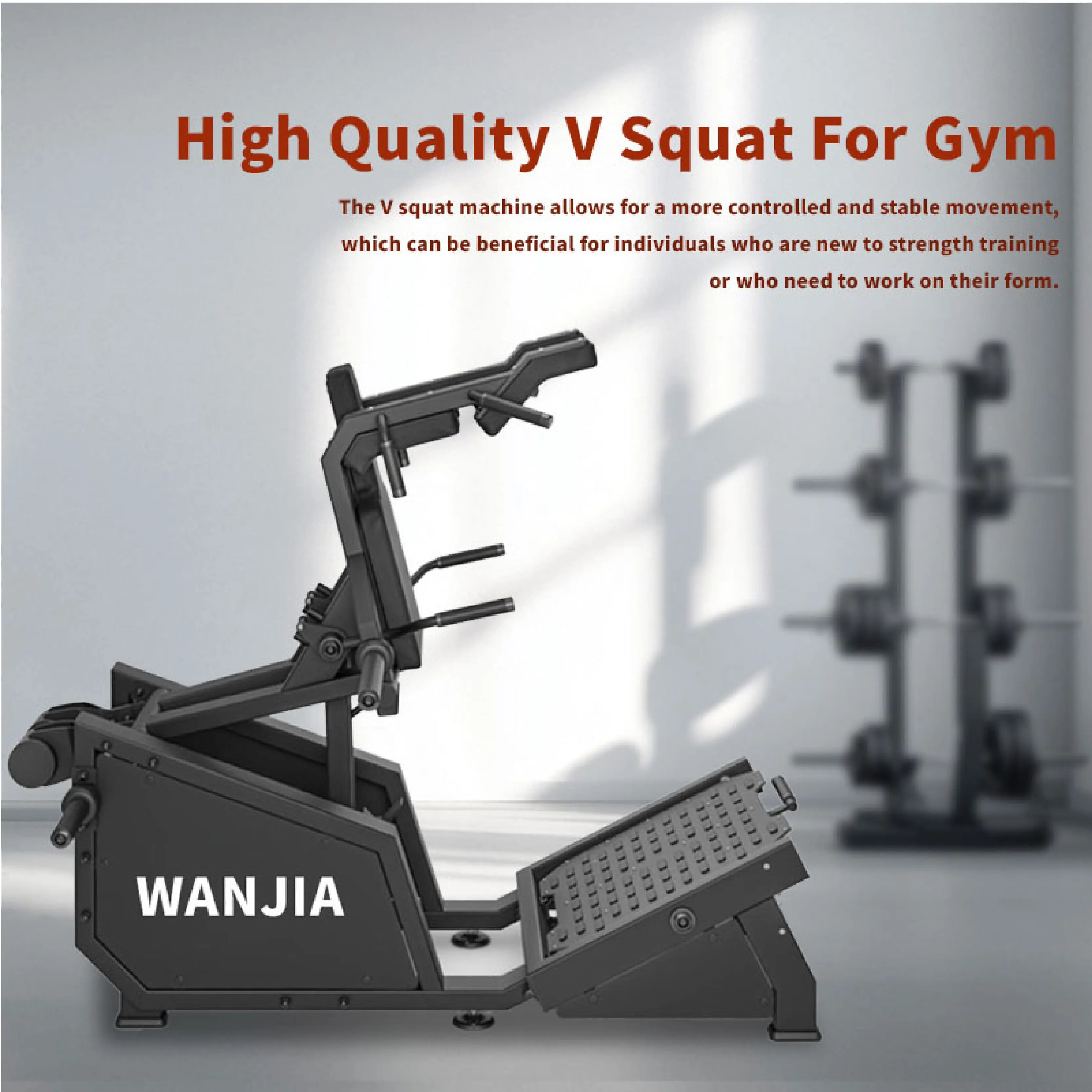 Commercial Gym Super Squat Trainer All-in-One Gym Solution Hack Squat V Squat for Complete Strength Training Zone Setup