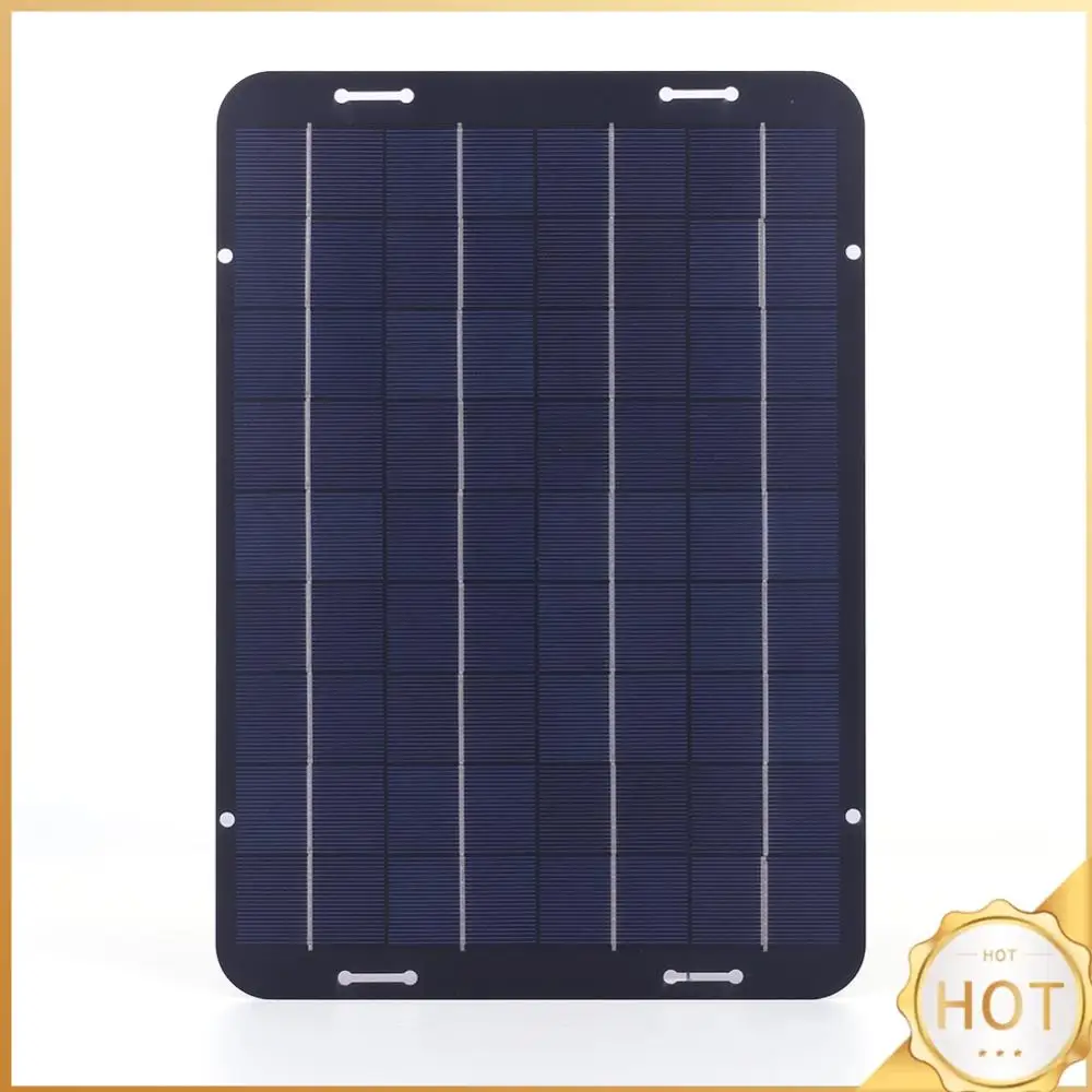 12W 태양 전지 패널 키트 고효율 휴대용 태양열 충전기 키트 RV 밴 보트 용 다결정 태양 전지 패널 충전기