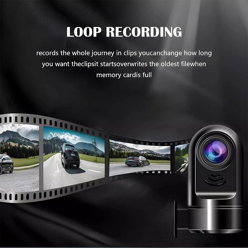 Best-1080P HD 360° Rotating Mini ADAS Dashcam, Car Dash Camera With 32GB Card, 24H Parking Mode/Night Vision/Motion Detection