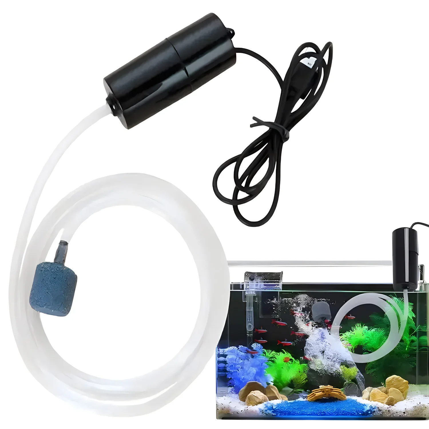 에너지 효율적인 USB 수족관 공기 펌프 – 산소 발생기 및 낚시용 공기 압축기 에너지 효율적인 USB 수족관 공기 펌프 – 산소 발생기 및 낚시용 공기 압축기