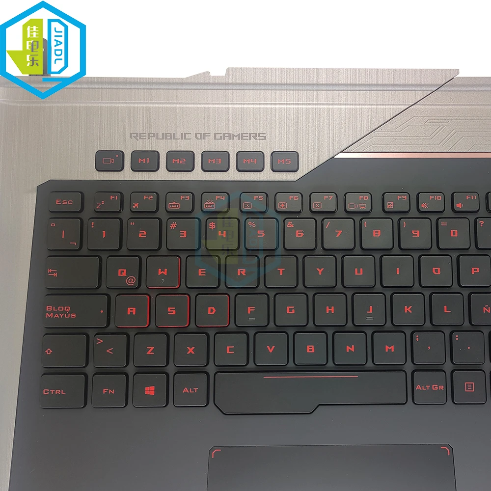 Imagem -03 - Backlit Latina Fit Palmrest Teclado Espanhol para Asus Rog G752 G752v G752vl G752vm G752vs G752vt G752vy 13nb09y0ap0631 90nb09x1