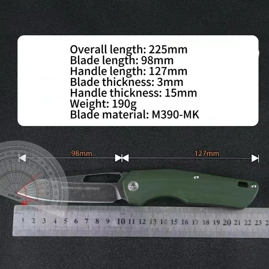 G10 folding knife high hardness high corrosion resistance portable camping fruit multi-purpose knife