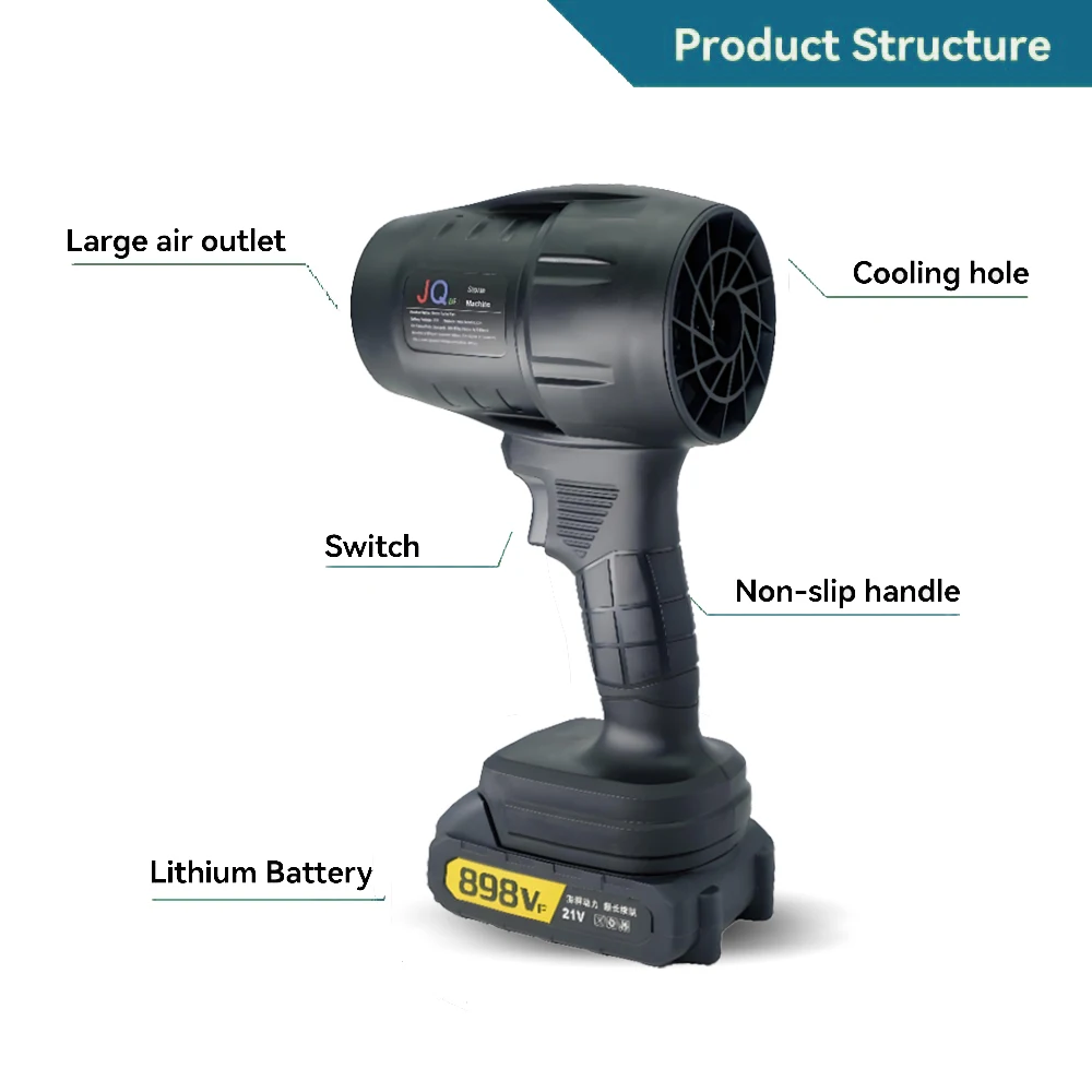Air Blower Turbo Fan Jet Dry – 550g Thrust Power for Leaves, Snow, Dust – Compatible with 18V Makita Battery