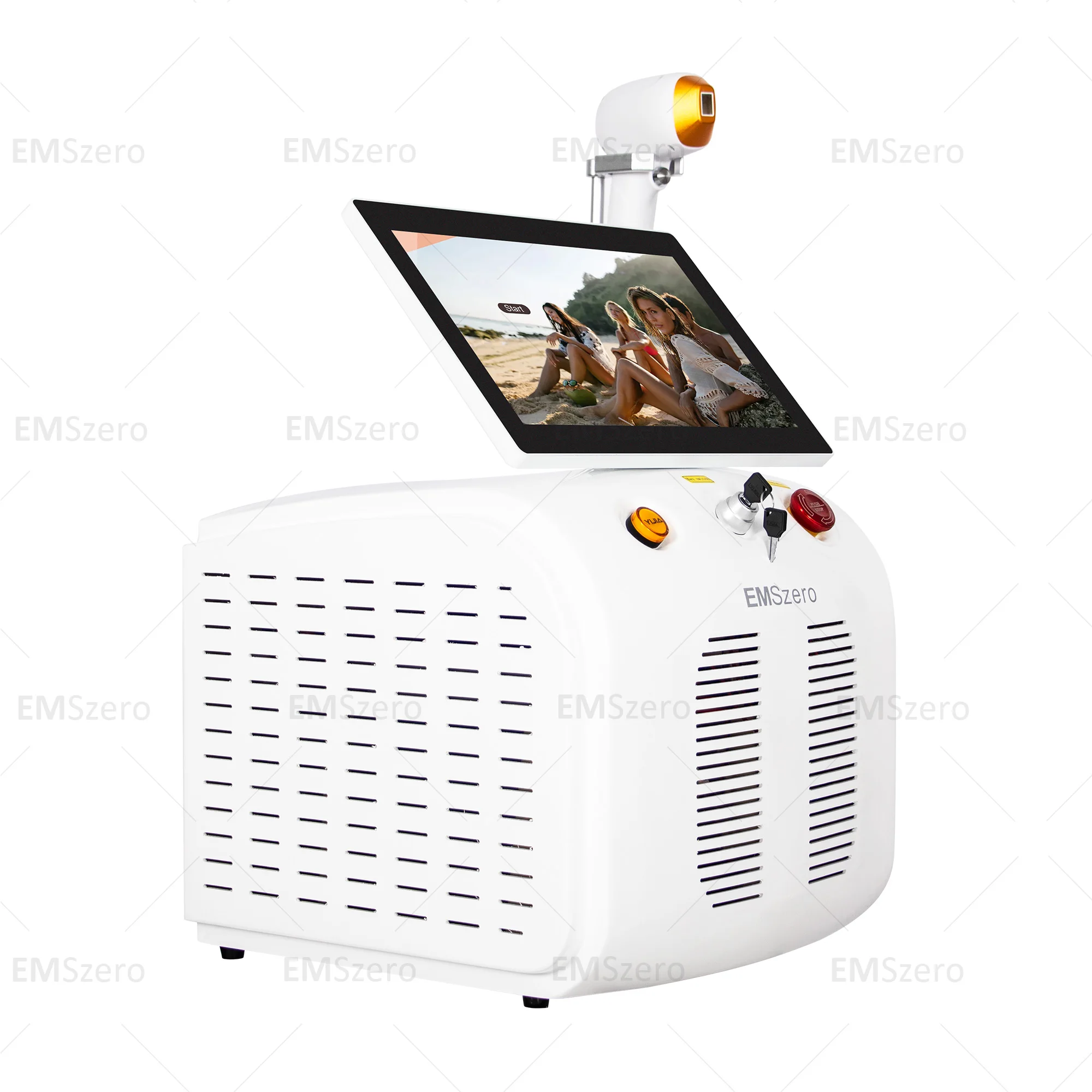 Diodenlaser-Haarentfernung, professionelle Maschine, schmerzlose Kühlung, dauerhafte Laser-Haarentfernung, 3 Wellenlängen, 755 nm, 808 nm, 1064 nm