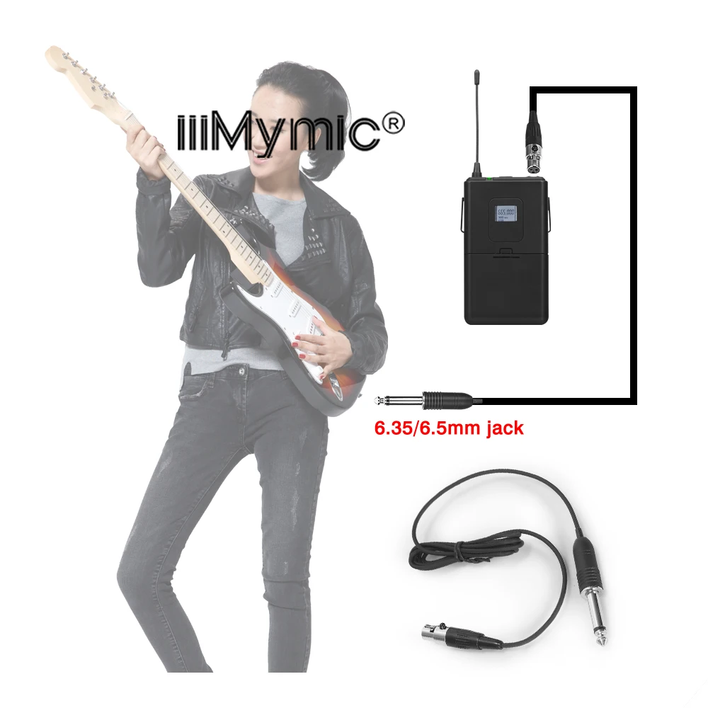 Iiimymic กีต้าร์ Bass Instrument Cable Mini 3Pin XLR TA3F 1/4 6.5มม.6.35มม.สำหรับ AKG Samson Bodypack Transmitter