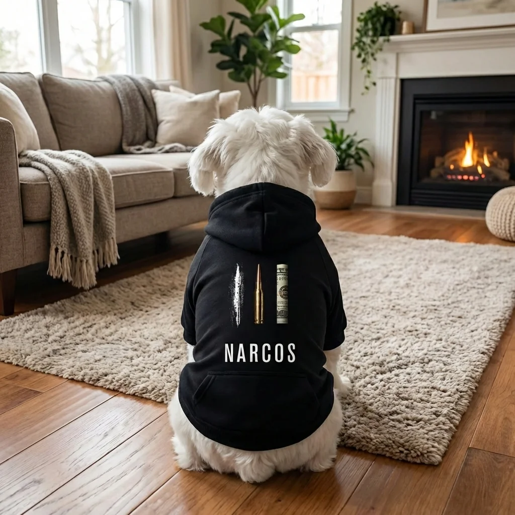 Narcos ropa para perros Chihuahua Yorkshire Frenchie Pugs Otoño Invierno primavera forro polar sudaderas con capucha para mascotas pequeñas y medianas