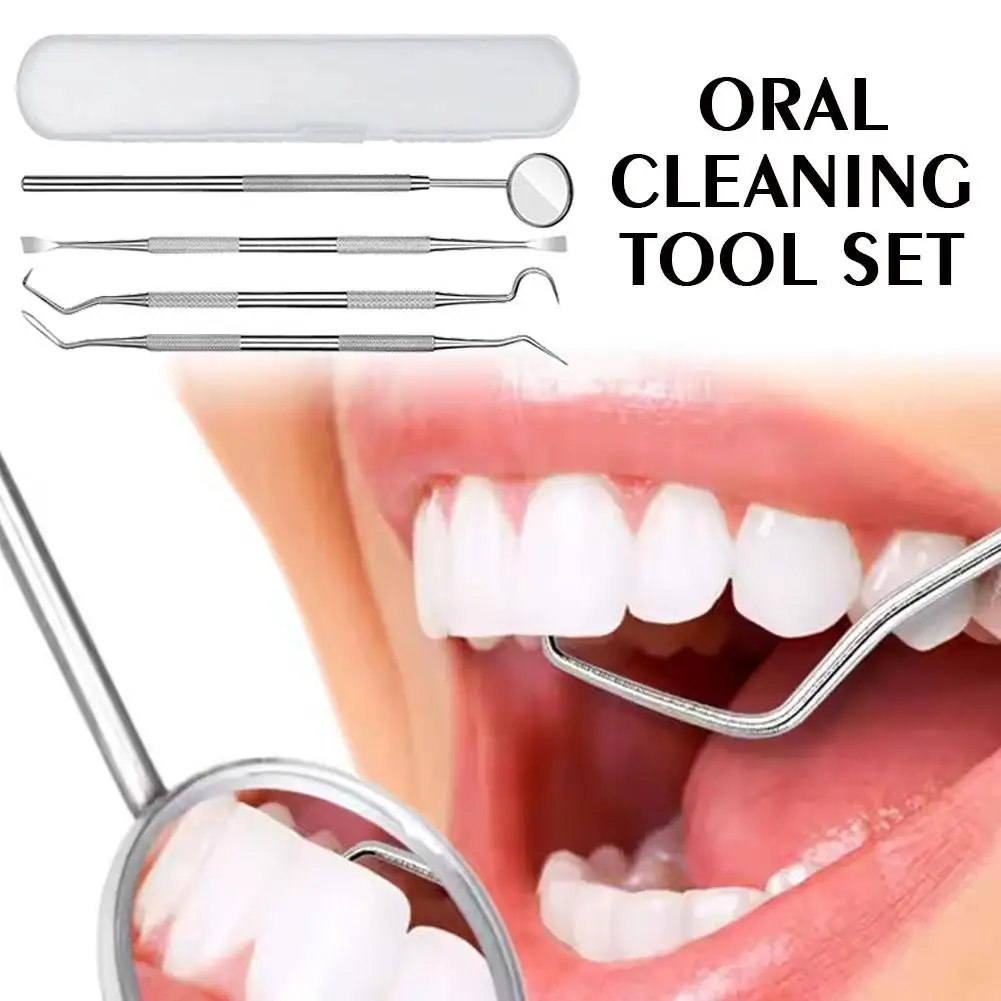 

Steel Dentist Oral Tools Cleaning Flossing Tartar Removal Easy to Clean Not Easy to Break Dental Oral Mirror Care Kit