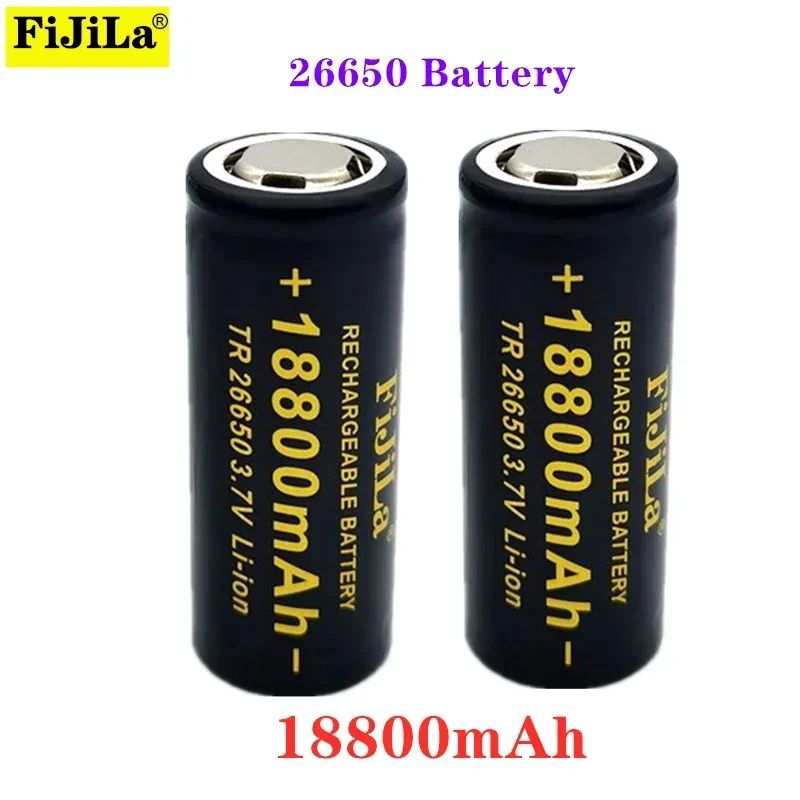 2022 New high quality 26650 battery 18800mAh 3.7V 50A lithium ion rechargeable battery for 26650 LED flashlight+ charger