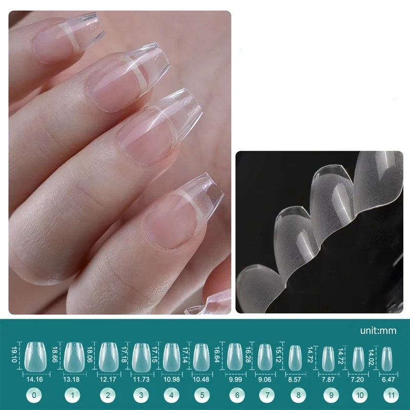 ネイルチップ フルカバー ソフトジェル 付け爪カプセル さまざまな形状とスタイル プロのネイルエクステンション DIY 120個