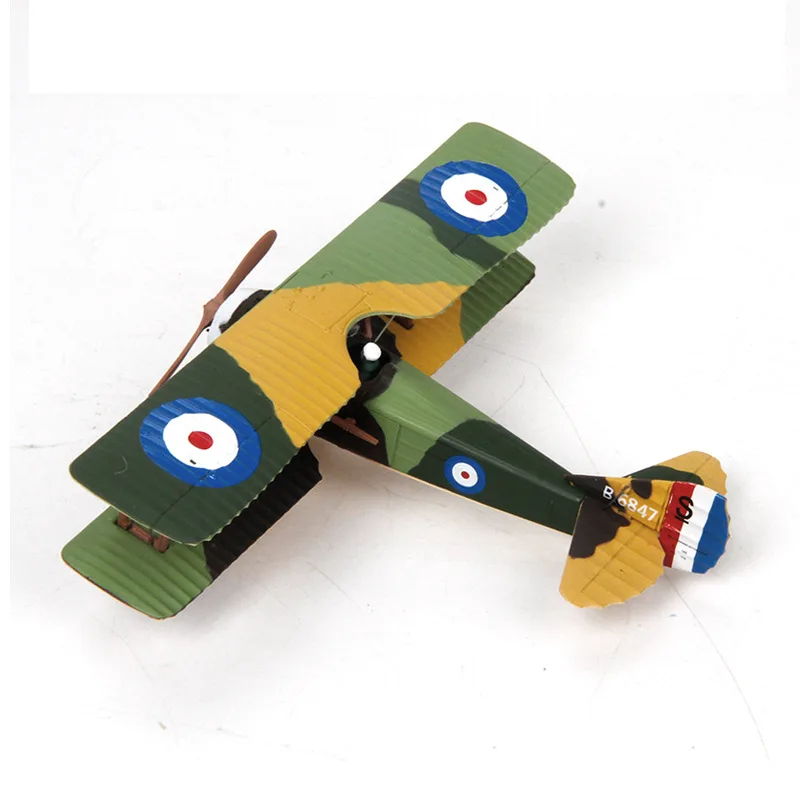 1:72 Scale Biplane Propeller Fighter Aircraft Models Diecast Metal Miniature Airplane Static Simulation Military Aviation Gifts