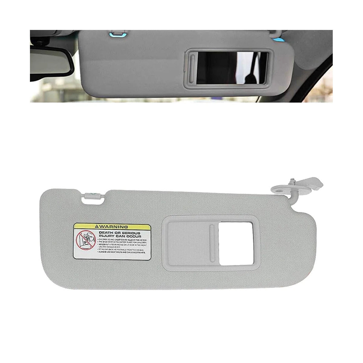 Car Sunshade Shield Right Side Sun Visor for Hyundai Elantra MD 2011-2015 852203X000TX