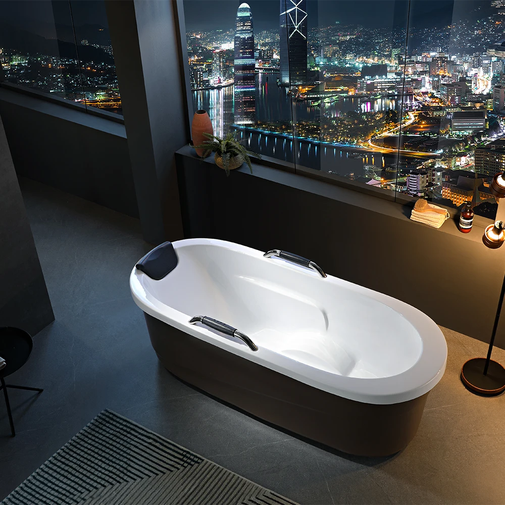 

Indoor Free Standing Acrylic Tub Modern Single Bathtub for Bathroom