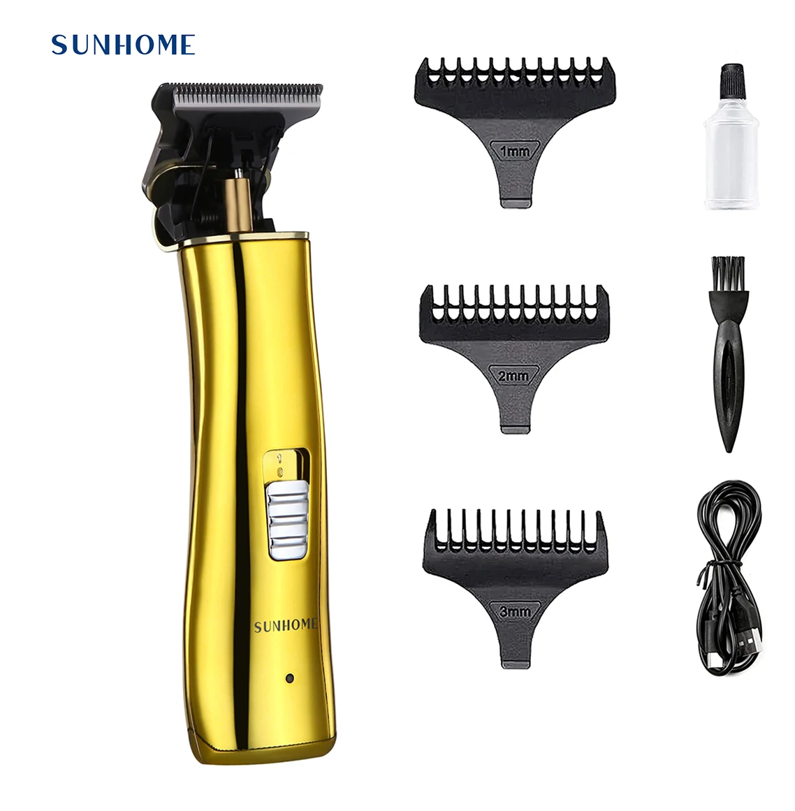 SUNHOME Professional Hair Clippers for Men Electric Haircut Kit ,Low Noise Adjustable with Guide Combs