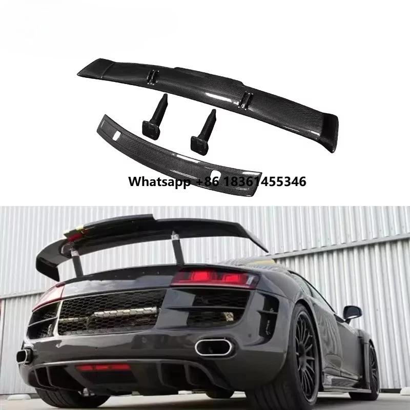 

R8 2008-2015 Rear Trunk Wing Body Kit Car Auto Parts Accessories Car Bumpers P Style Carbon Fiber Rear Spoiler