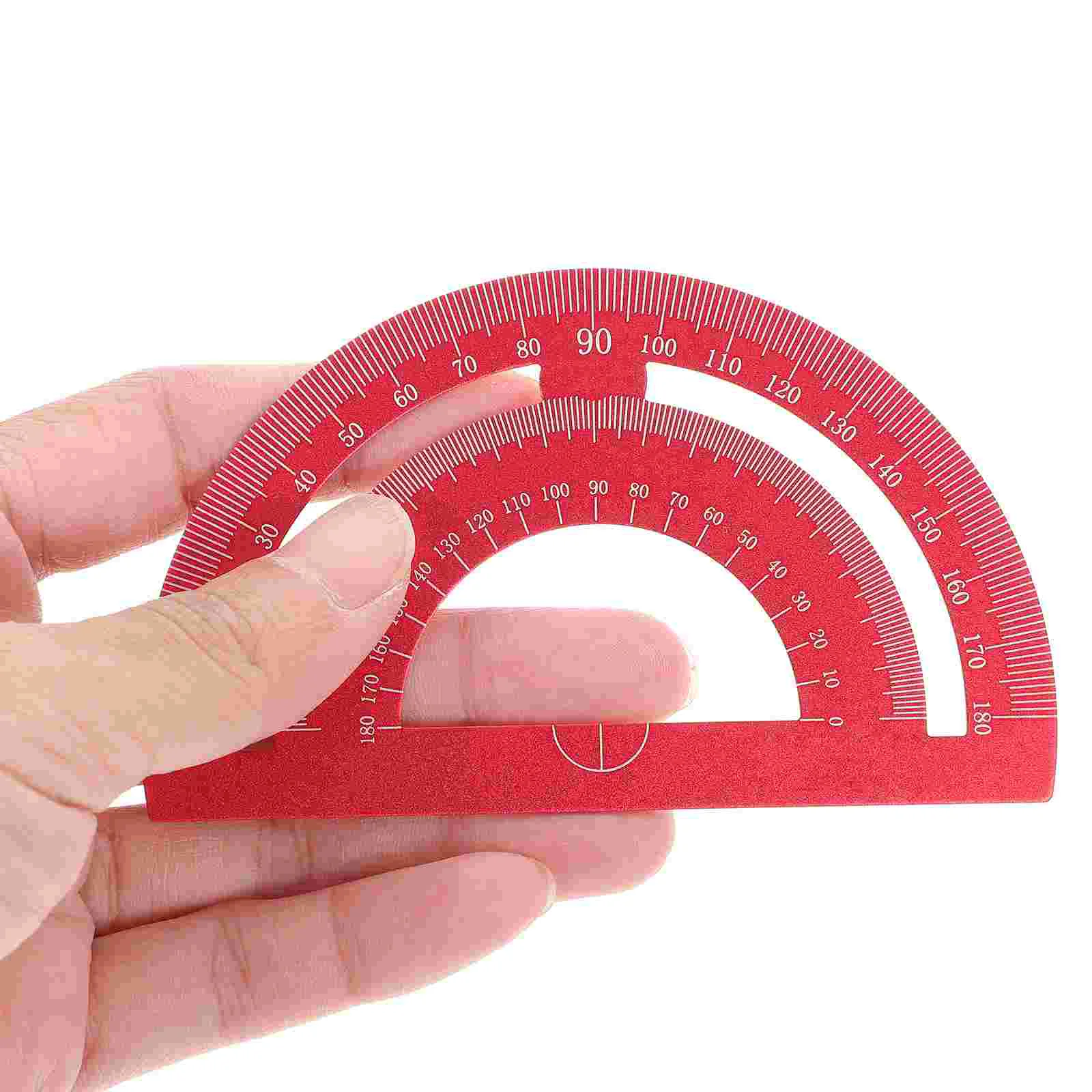 1 Set of 4PCS DIY Metal Ruler Sturdy Office Metal Ruler Ruler Stationery Set Triangular Plate Protractor Testing Ruler for Pupil