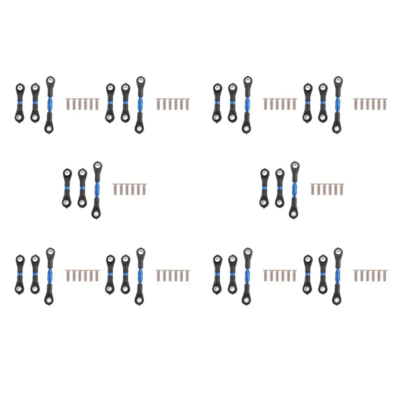 ABUM-30Pcs Metal Steering Rod Link Rod Tie Rod For Tamiya TT-01 TT01 1/10 RC Car Upgrade Parts Accessories,Blue