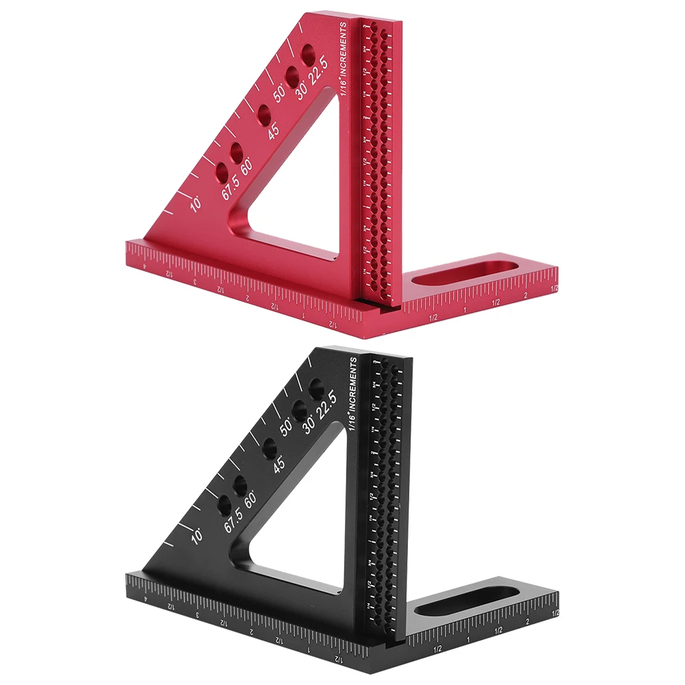 3D Carpenter Square with Angle Position Pin Framing Square Tool Aluminum Alloy Measuring Marking Ruler Woodworking Accessories
