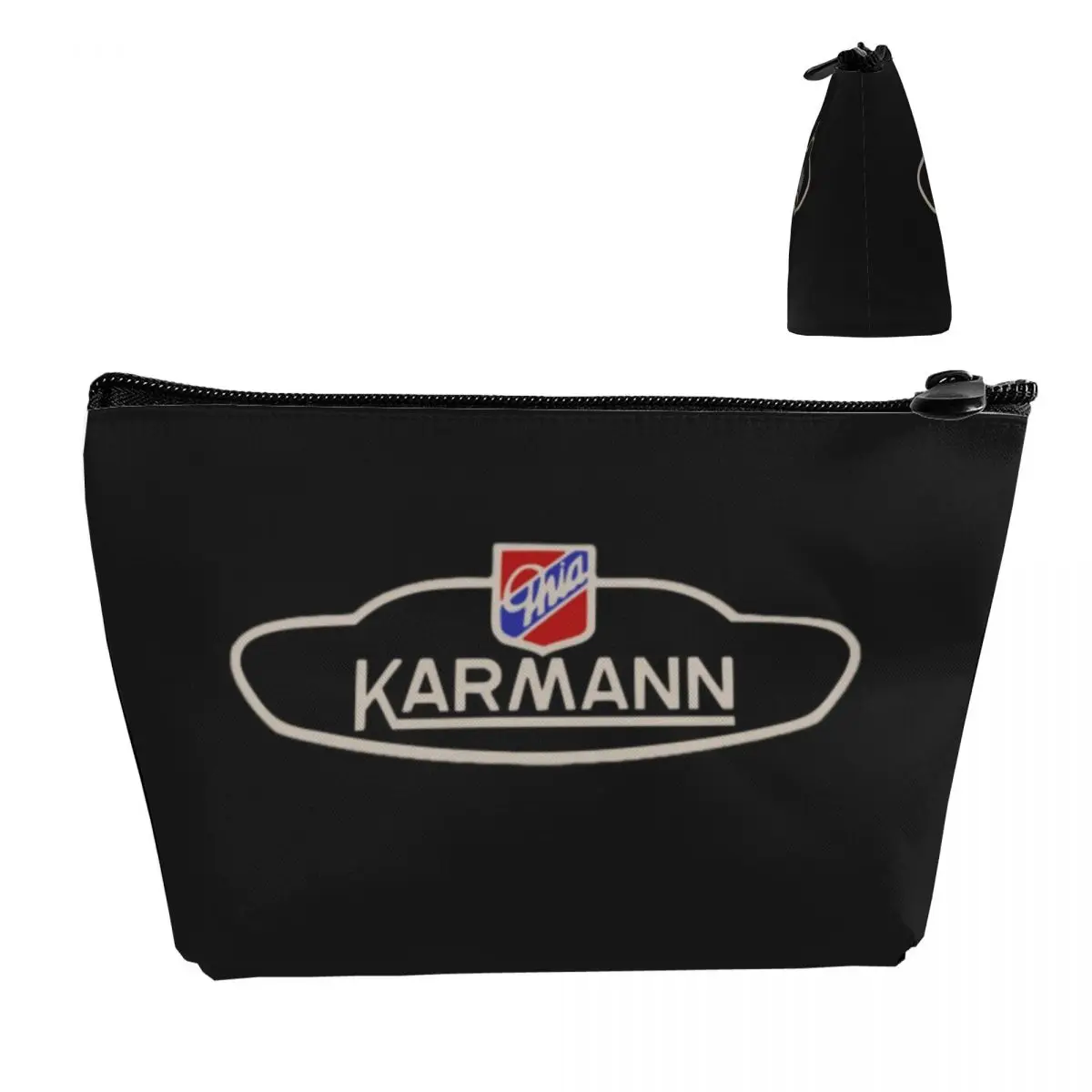 Karmann Ghia Emblem bolsa de cosméticos de viaje bolsa de maquillaje bolsa de almacenamiento de llaves estuche de cosméticos organizador de cosméticos para mujeres regalo de mujer