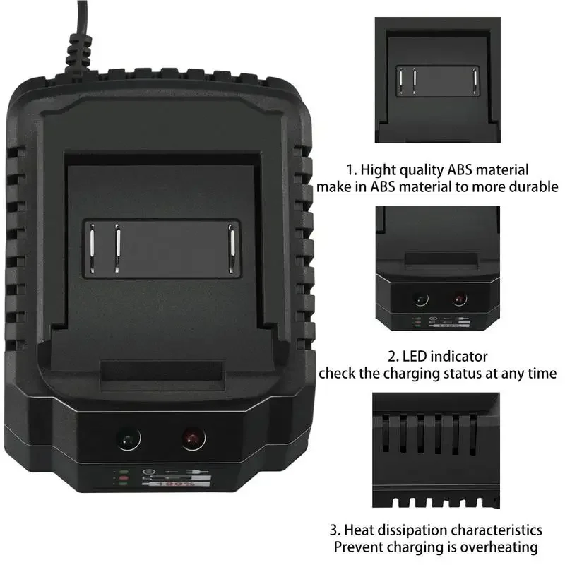 Para makita 21v 0.5a 1.2a 2a 3a ue/eua plug carregador de bateria de lítio bl1415 bl1420 bl1815 bl1830 bl1840 bl1860 ferramenta alimentada por bateria