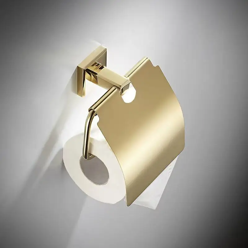 

Wall Mounted Tissue Box Zinc Alloy and Stainless Steel Toilet Paper Holder Tissue with Lid Toilet Paper Roll Holder