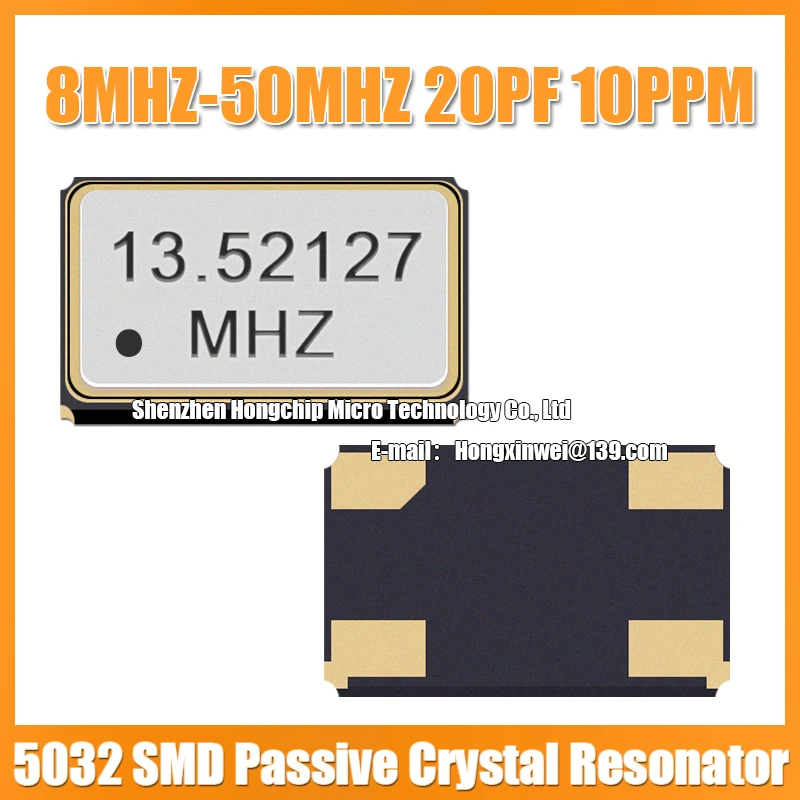 10PCS 5032 13.52127MHZ Passive Crystal Resonator 13.52127M SMD-4 5.0*3.2mm 4P Industrial Grade Resonator 20PF 10PPM