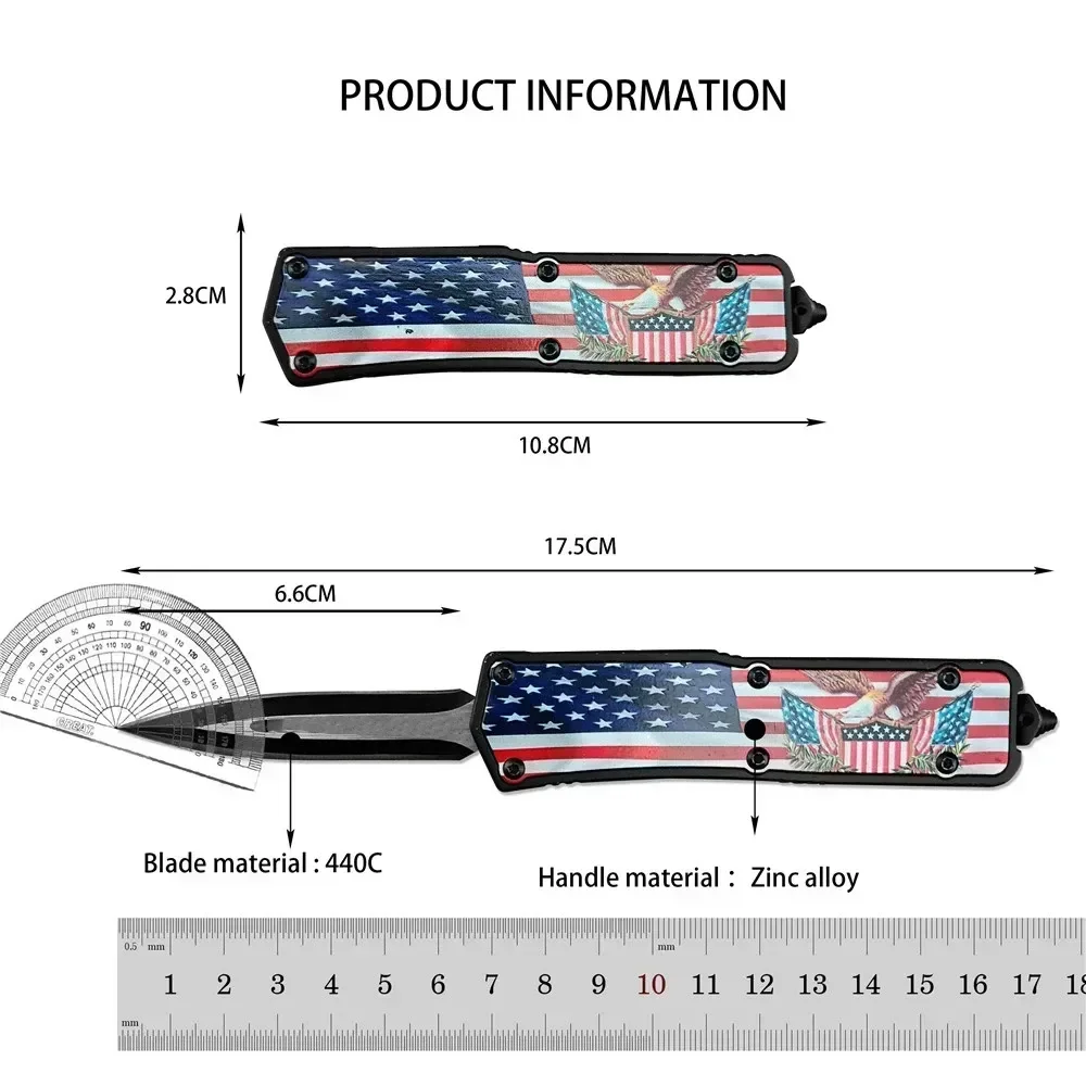 Outdoor Pocket F139 USA Folding Knife 440C Blade Zinc Alloy Handle Defense EDC Hunting Knives Camping Tactical Hot Sale Tools