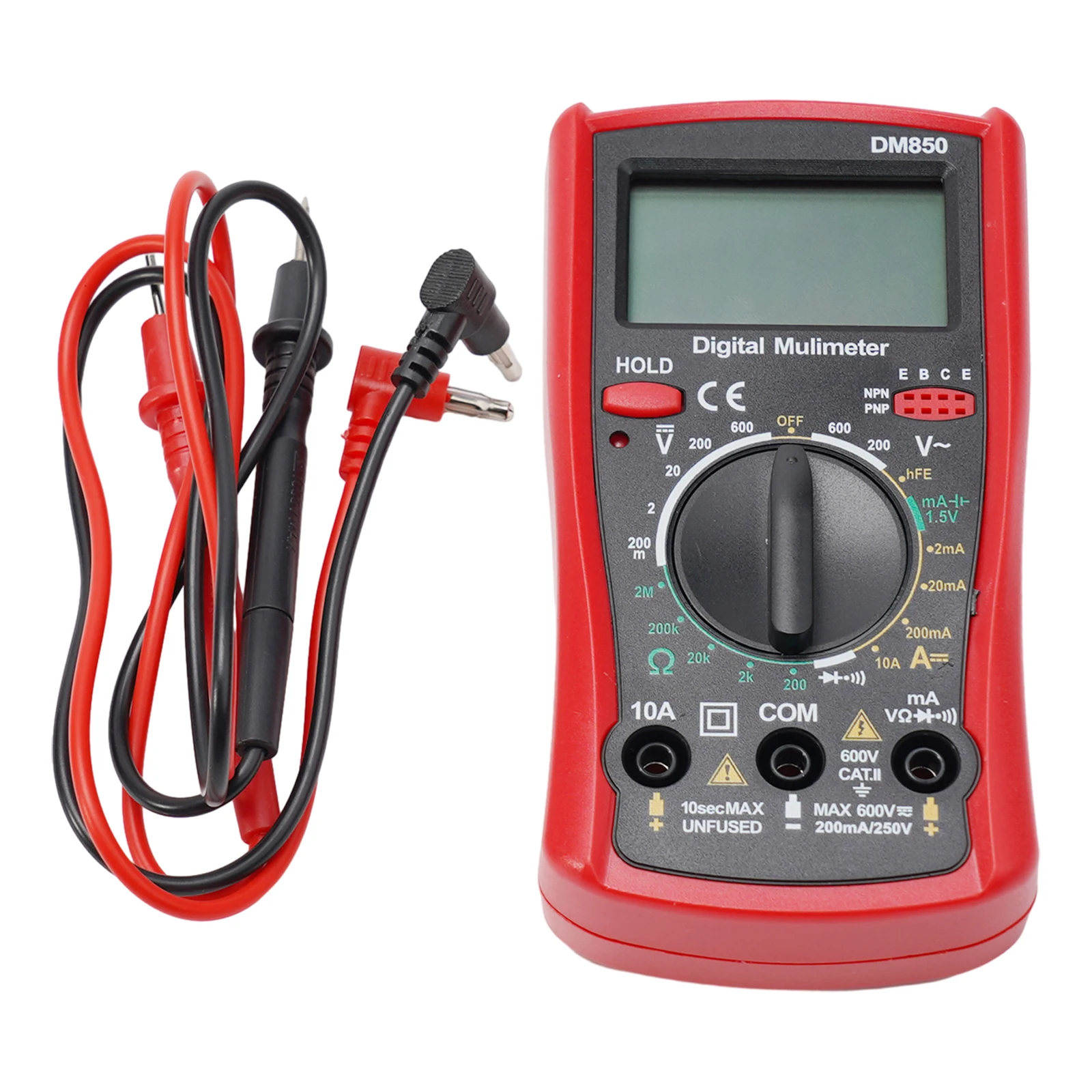 C9 DM850 Digital Multimeter With PVC/brass Test Leads Professional Multimeter AC/DC Votage Tester 1999 Counts Electrician Tools