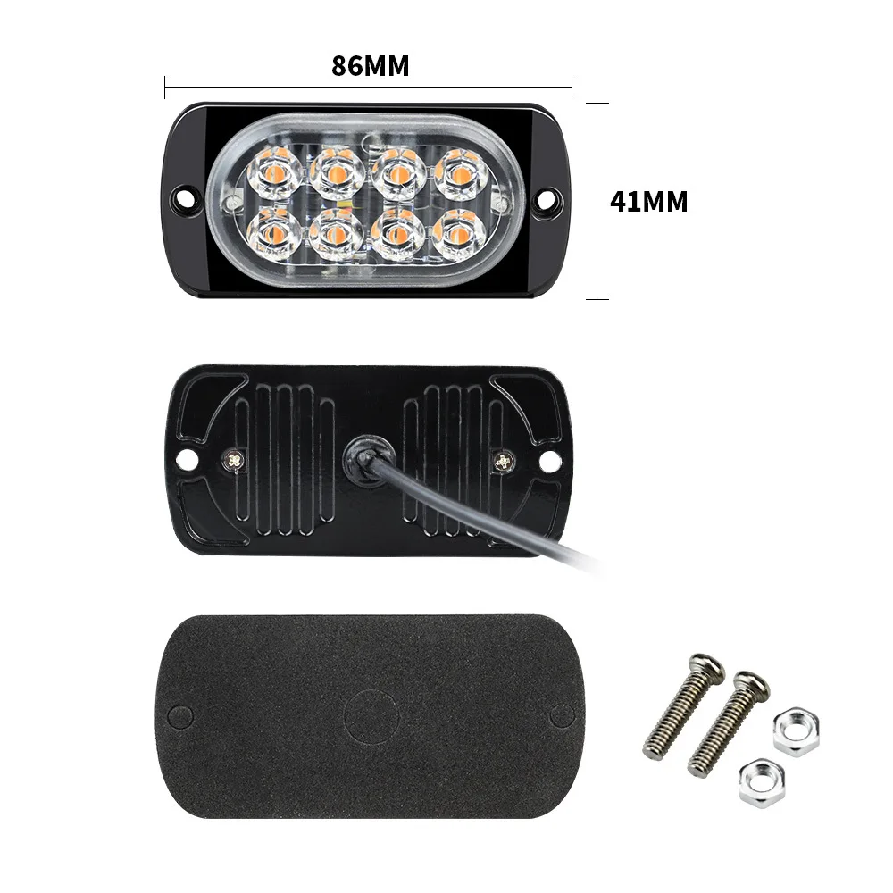 12-24 فولت إنذار الطوارئ ستروب شاحنة الجانب ماركر مصطربة وامض العنبر LED تحذير ضوء بار الشرطة فلاش لسيارات السيارات