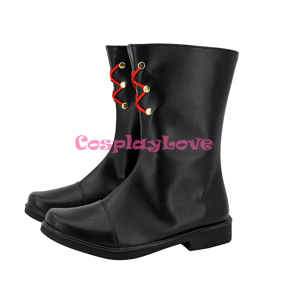 CosplayLove Spiel Ensemble Sterne Kiryu Kuro Schwarz Cosplay Schuhe Lange Stiefel Leder Weihnachten Jungen Mädchen Nach Maß
