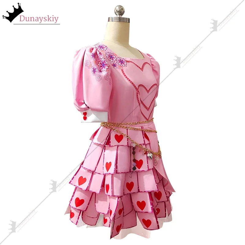 CosplayGirls Dresses Kids D-Descendants 4 Red Cosplay Costume Movie Princess Dress Halloween Carnival Dress Up