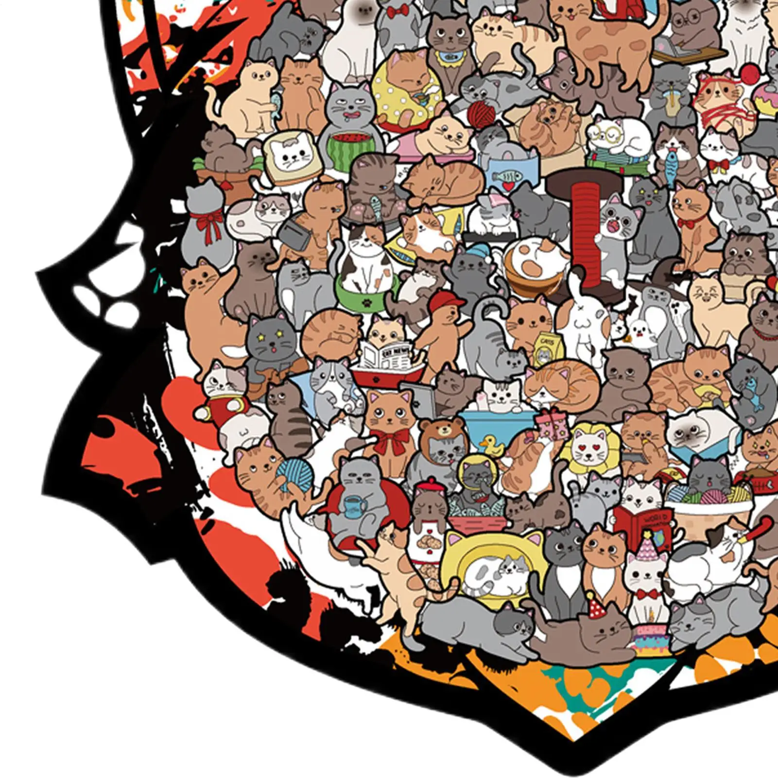 

Деревянный пазл с котом, 135 предметов, милые деревянные забавные игрушки, декоративная головоломка с котом, детские игрушки для мальчиков и девочек, семейный дом, домашняя школа